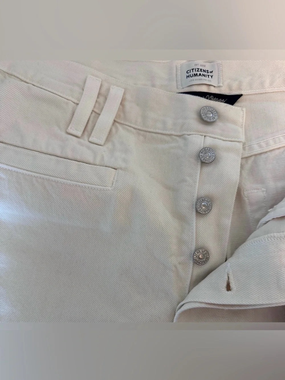 New‼️ Citizens Of Humanity - 🤍Marzipan Gaucho Trouser Wide Leg Jeans Off White - Picture 11 of 16